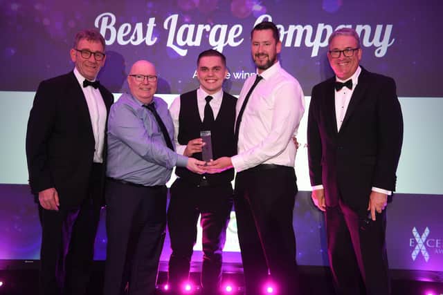 Harrogate Bus Company, a subsidiary of Transdev, winning the Best Large Company in the Harrogate Advertiser Business Awards in 2022. (Picture Gerard Binks)