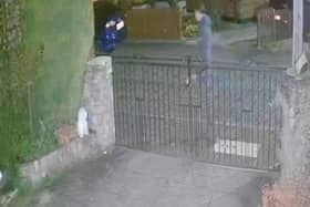 The police have released CCTV footage of a man after white paint was thrown over two cars in Tadcaster