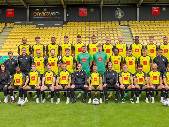 Harrogate Town's playing squad and staff line-up ahead of the 2023/24 season. Pictures: Matt Kirkham