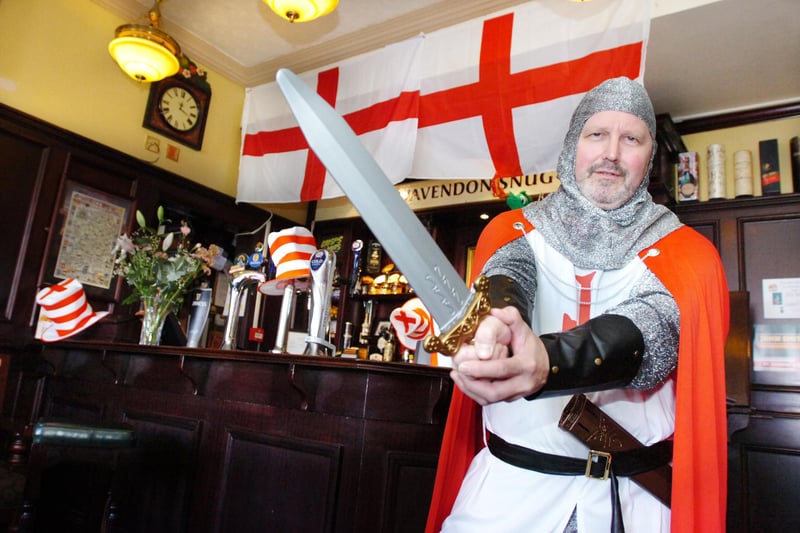 Wavendon pub landlord George Halliday was planning big celebrations for St George's Day in 2009. Remember them?