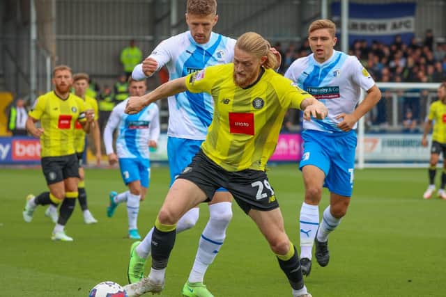 Harrogate Town striker Luke Armstrong has made six appearances in all competitions so far this season but it still yet to find the back of the net.