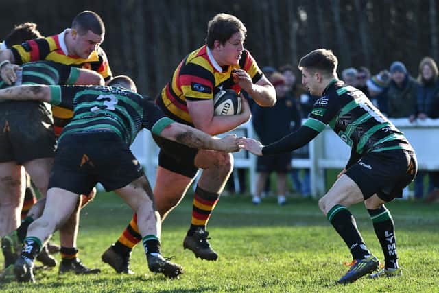 Lymm Rufc Badge Harrogate RUFC push title-chasing Lymm RFC close but end up suffering ...