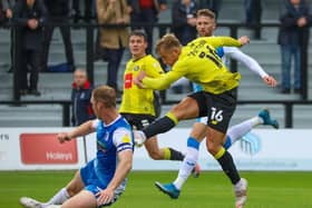 Alex Pattison bagged a brace as Harrogate Town came from behind to win 2-1 the last time Barrow visited Wetherby Road. Picture: Matt Kirkham