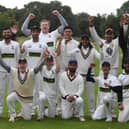 Arthington CC celebrate being crowned Theakston Nidderdale League champions after beating Masham on the fina day of the season. Pictures: Gerard Binks