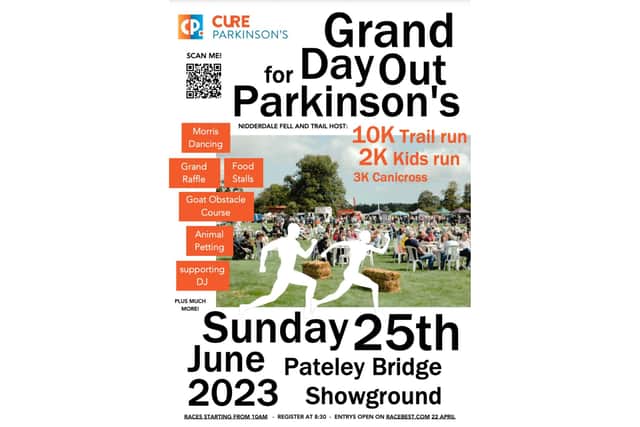 A grand day out in aid of Parkinson's will take place at Pateley Bridge Showground