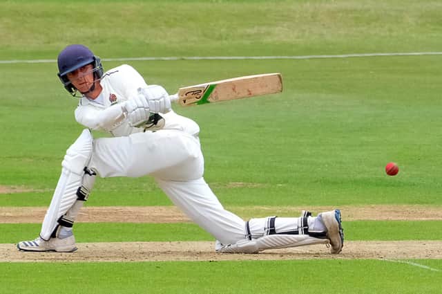 Henry Thompson impressed with both bat and ball as Harrogate secured a convincing win over Beverley Town.