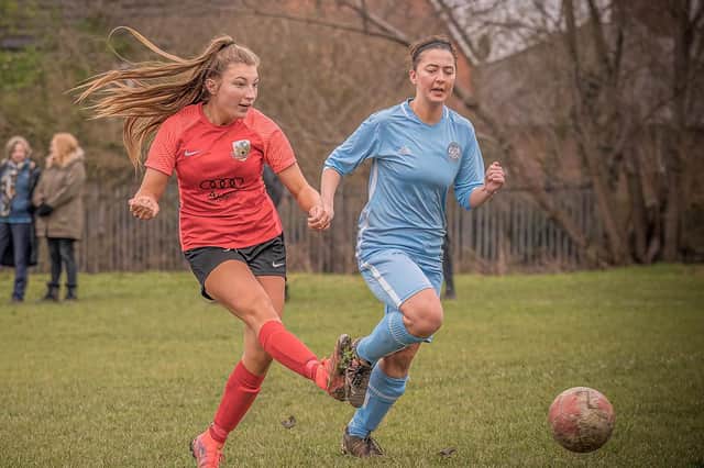 Knaresborough Town Women went goal crazy once again when they took on Leeds Hyde Park 2nds. Picture: Caught Light Photography