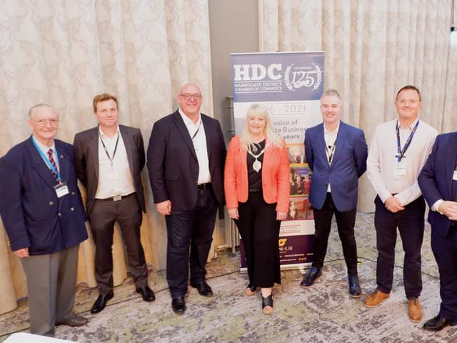 Guest speakers at Harrogate District Chamber of Commerce's Transport Meeting at Cedar Court Hotel - Brian L Dunsby, Henri Rohard, Vincent Hodder, Sue Kramer, President,  David Flesher, Tony Baxter and Martin Mann, Acting CEO. (Picture contributed)