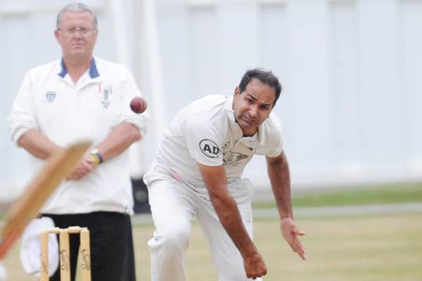 Follifoot CC's Istikhar Hussain bagged a five-wicket haul on the final day of the 2022 season. Picture: Steve Riding