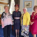 90th anniversary of Soroptimist International Harrogate & District - Pat Shore MBE, Harrogate SI president;, the Lord Lieutenant Jo Ropner; International President Maureen Maguire and Federation President Cathy Cottridge. (Picture contributed)