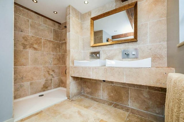 A contemporary style shower room.
