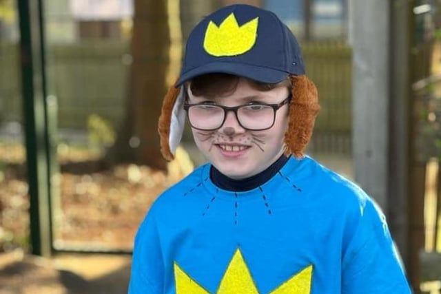 Lucas (aged nine) dressed up as Dog Man