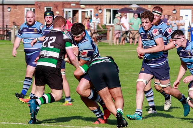 Ripon RUFC bounced back from their opening-day-of-the-season defeat with a thrilling Yorkshire Two victory over Roundhegians in sweltering conditions at Mallorie Park. Picture: Submitted
