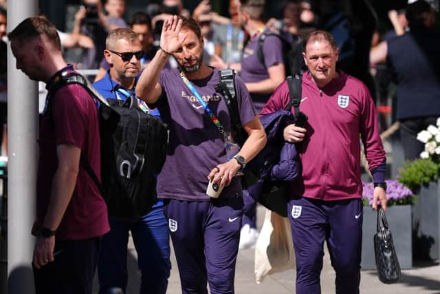 England manager Gareth Southgate leaving the team hotel in Berlin, Germany. Gareth Southgate and England tasted defeat in a second successive European Championship final as Spain triumphed 2-1 in Berlin. Picture date: Friday July 12, 2024. PA Photo. See PA Story SOCCER England. Photo credit should read: Bradley Collyer/PA Wire.

RESTRICTIONS: Use subject to restrictions. Editorial use only, no commercial use without prior consent from rights holder.