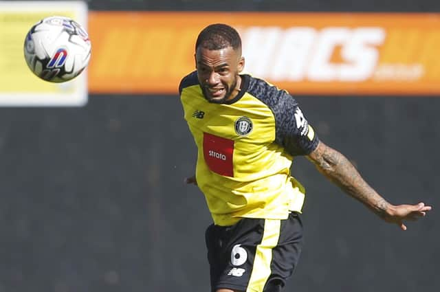 Warren Burrell in action for Harrogate Town. Picture: Paul Thompson