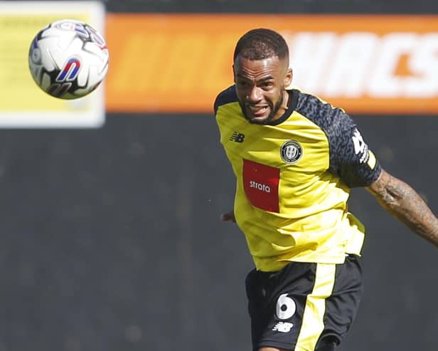 Warren Burrell in action for Harrogate Town. Picture: Paul Thompson