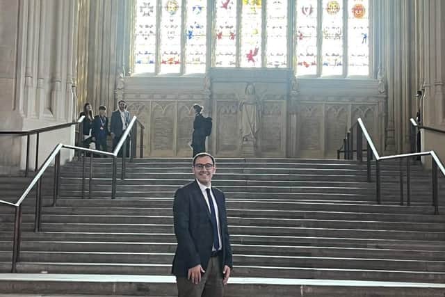 Harrogate and Knaresborough MP Tom Gordon inside Parliament. (Picture contributed)