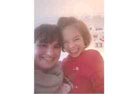 Smiles from Anna Warrington and her daughter Sophia