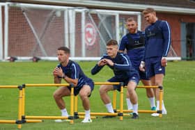 Harrogate Town players in pre-season training. Picture: Matt Kirkham