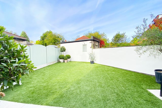 The private and enclosed garden area.