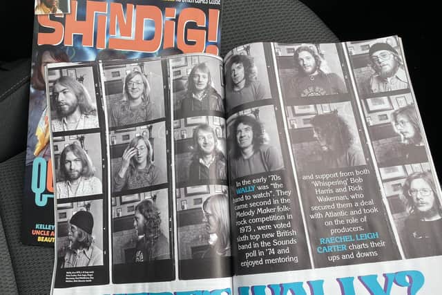 The new issue of Shindig magazine devotes a major six-page feature to the story of Harrogate rock band Wally, reigniting interest in this undeservedly overlooked group.  (Picture contributed)