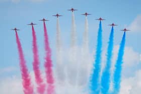 The Royal Air Force Aerobatic Team is set to fly across the Harrogate district this afternoon