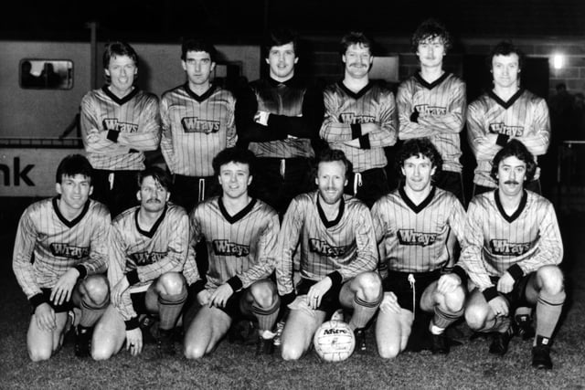 Harrogate Town line-up from December 1986.
Back row, left to right: Jack Smith, Chris King, Steve Jones, Ashley Fieldhouse, Paul Williamson and John Dembickjy.
Front: John Deacey, Mick Dawes, Dave Ballantyne, Fergus Donaldson, Dave Oakley and Mick Swaine.