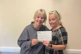 Celebrating 5 star rating award for food for Bilton Hall Nursing Home in Harrogate - Pauline Keys, Head Chef and Tracey Turner, Interim Manager. (Picture We Care Group)