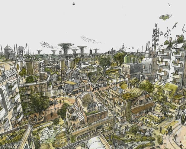 How Harrogate will look in the next century - Pupils at Highfield Prep school's Speech Day were shown James McKay’s futuristic drawings of Harrogate in 2100. (Picture contributed)
