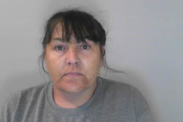Claire Kirk, 43, with links to Harrogate and Leeds, is wanted by police for theft and assault