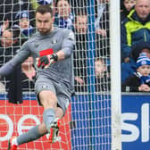 James Belshaw's penalty save helped Harrogate Town take a point from their trip to Barrow. Pictures: Matt Kirkham