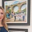 Claire Baxter has produced two fabulous paintings to commemorate the Great Knaresborough Bed Race 2024