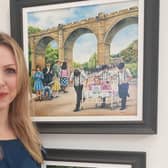 Claire Baxter has produced two fabulous paintings to commemorate the Great Knaresborough Bed Race 2024
