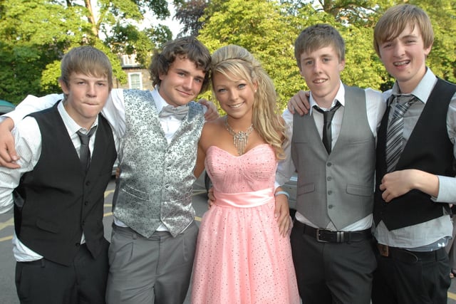 Rossett School in 2009 - Olley Thackeray, Daniel Stott, Eleanor Murray, Pete Hotchkiss and Jack Scott