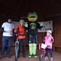 Oatlands Infant School’s participation in Walk to School Day saw pupils joined by Harrogate Town FC’s Harry Gator, the Harrogate Zero Carbon team and Liberal Democrat councillor Chris Aldred. (Picture contributed)