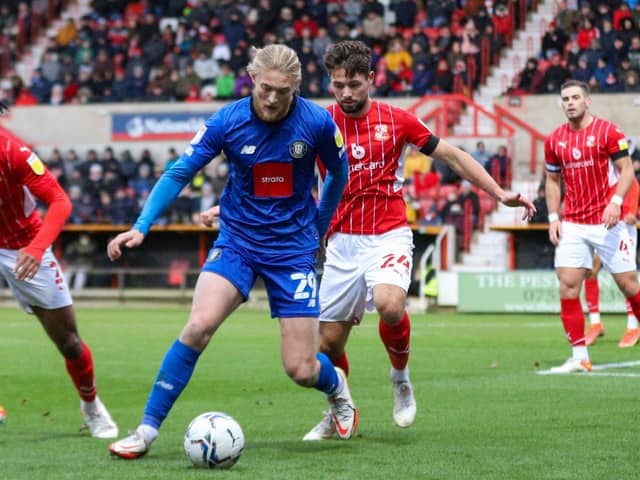 Harrogate Town's previous visit to Swindon Town saw them draw 1-1 in November 2021. Pictures: Matt Kirkham