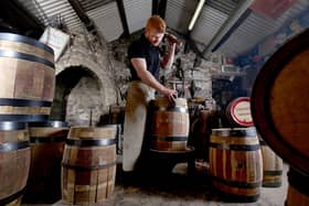 Theakston of Masham's Journeyman Cooper Euan Findlay is creating a limited number of 4.5 gallon oak casks filled with the brewery’s iconic Old Peculier ale.