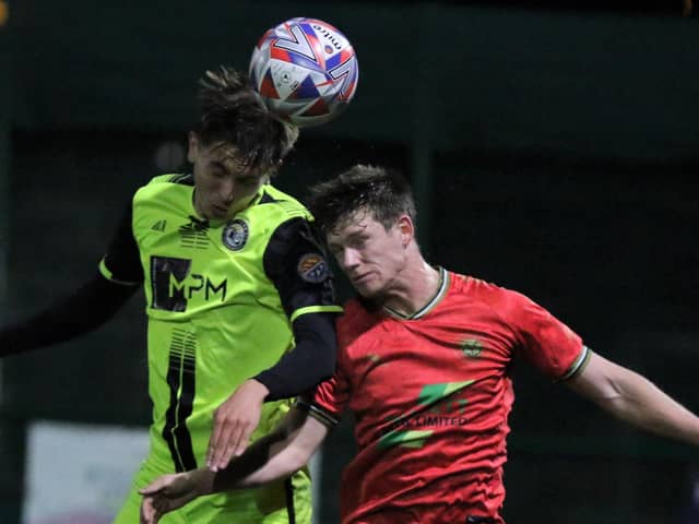 Harrogate Railway were beaten by Ilkley Town in the West Riding County Cup in midweek. Picture: Craig Dinsdale