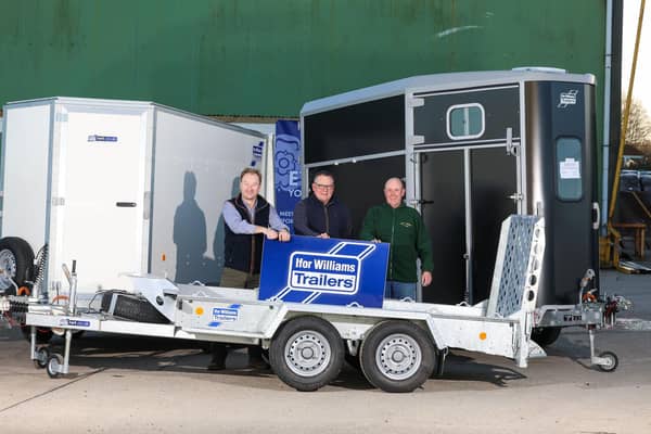 Charlie Turner, Dave Nelson and Mark Connolly, all from Sam Turner & Sons, celebrating the new distribution deal.