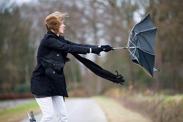 The Met Office has issued an amber weather warning for strong winds across the Harrogate district, which could lead to some disruption