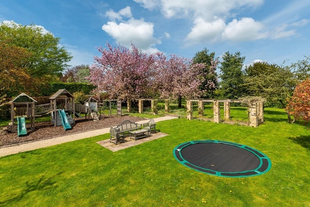 Children are well catered for with 'soft landing' play areas and a large sunken trampoline within the gardens.