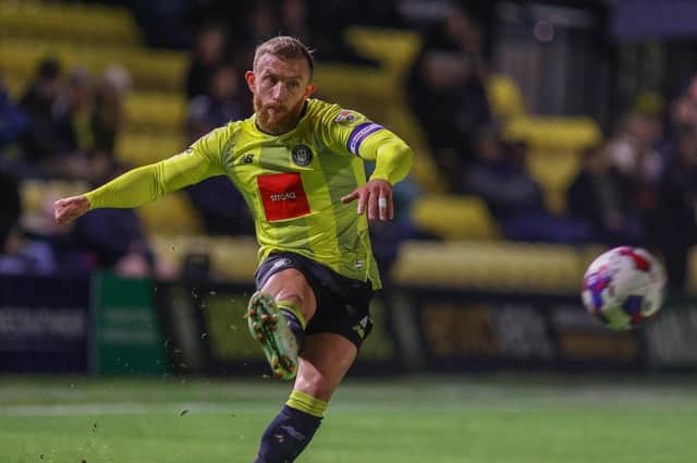 Harrogate Town midfielder in action during Tuesday night's EFL Trophy win over Morecambe at Wetherby Road. Pictures: Matt Kirkham