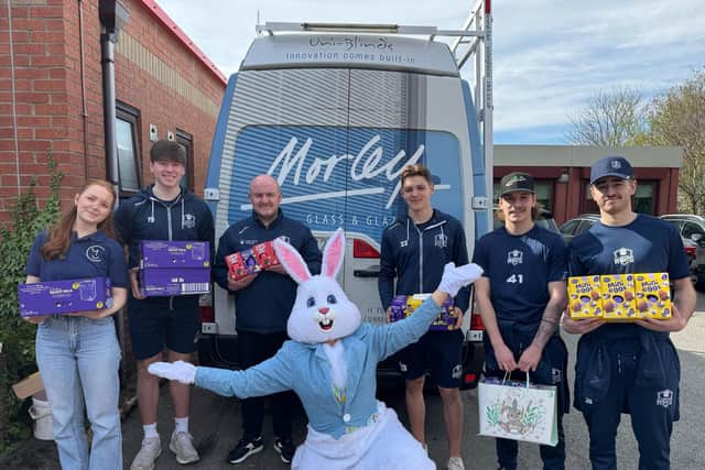 Local ice hockey legends, Leeds Knights, donated eggs to Ingram Road primary school in Holbeck