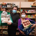 Flashback to 2011 when Resurrected Bites opened a new community grocery store in Knaresborough at the Gracious St Methodist Church. Pictured are Rev Gordon Hay and store manager Carolyn Aitken.