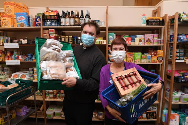 Flashback to 2011 when Resurrected Bites opened a new community grocery store in Knaresborough at the Gracious St Methodist Church. Pictured are Rev Gordon Hay and store manager Carolyn Aitken.