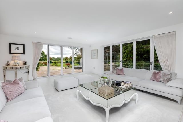 A light and lovely reception room with outdoor access.
