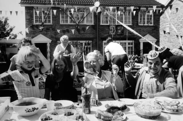 Residents on Dixon Road in Harrogate enjoying a street party to celebrate the Royal Wedding of Prince Charles and Lady Diana in 1981