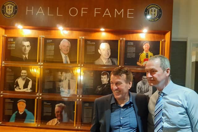 Harrogate Town Hall of Fame launch - Inductees John Deacey and Paul Williamson at Cedar Court Hotel in Harrogate.