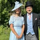 Veronica Manolache and her partner Steve Jones at the King's Royal Garden Party at Buckingham Palace