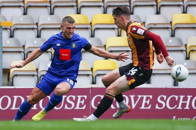 Harrogate Town won 1-0 in the FA Cup first round on their previous visit to Bradford City. Picture: Matt Kirkham